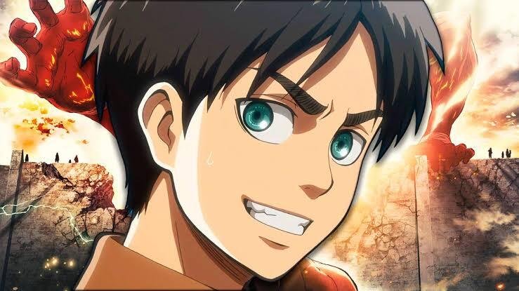 Eren Yeager seated alone in a quiet room, looking away from the conversation