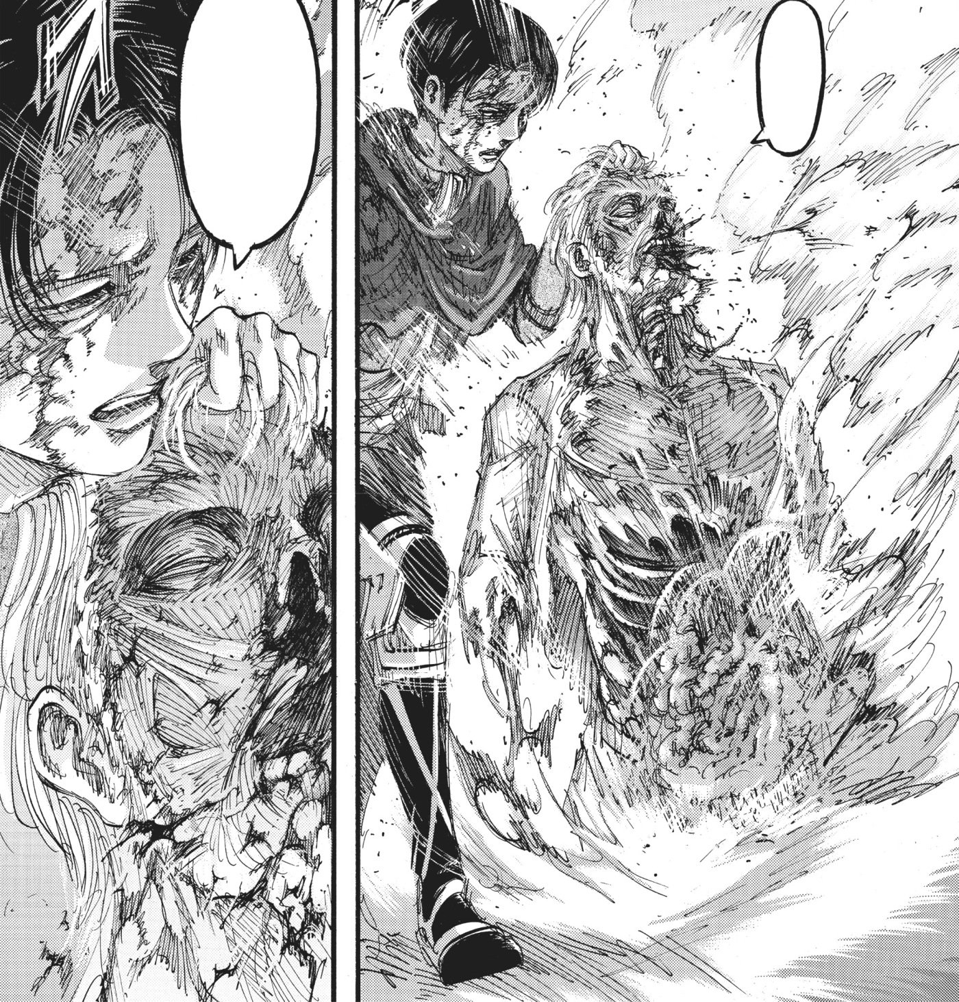 Levi Ackerman in Survey Corps gear with his blades drawn
