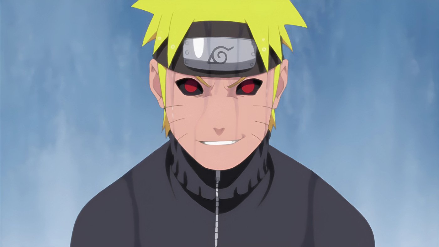 Naruto Uzumaki sitting quietly on a rooftop
