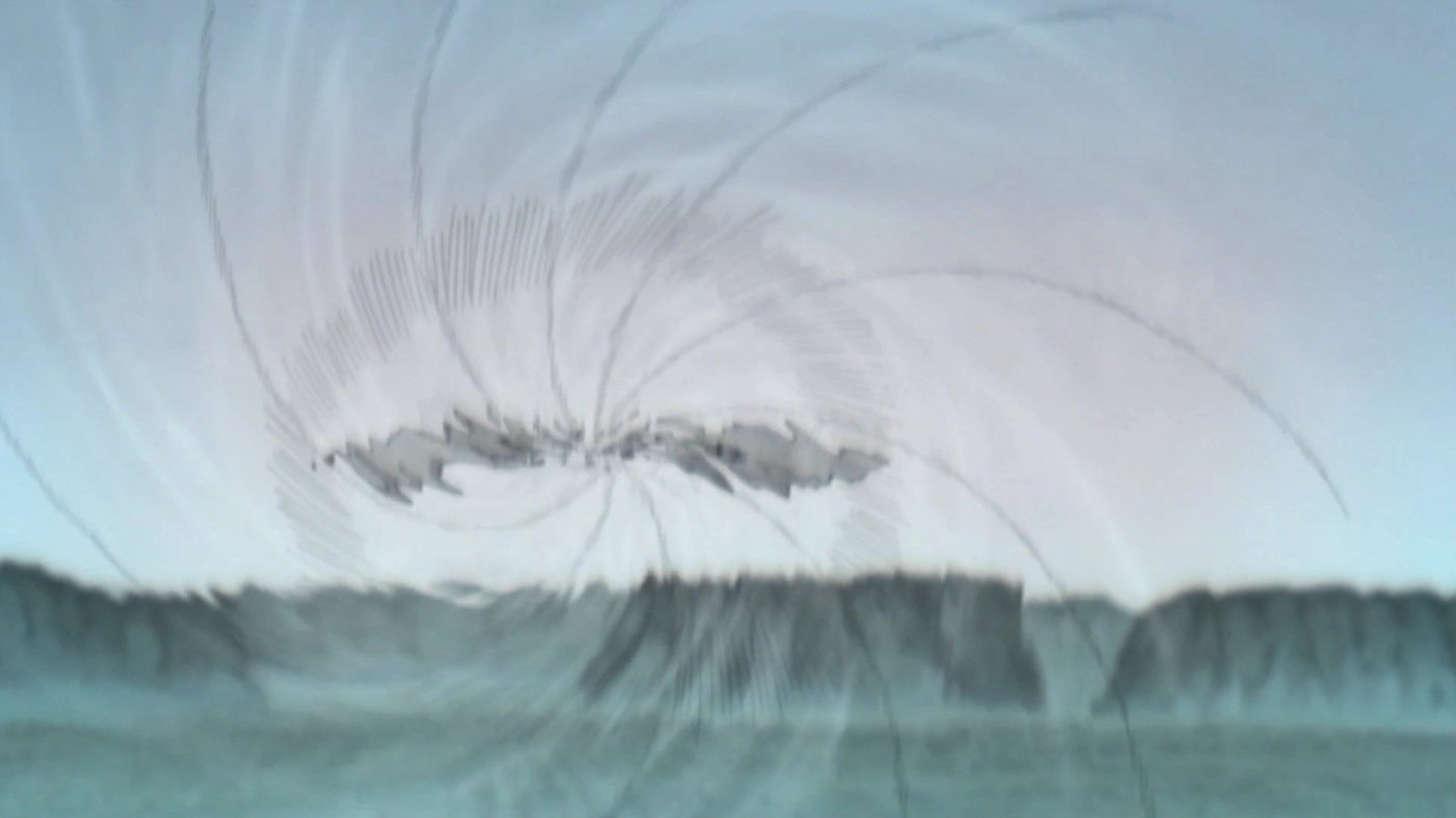 Obito in the rain discussing his plan for a dream-bound peace