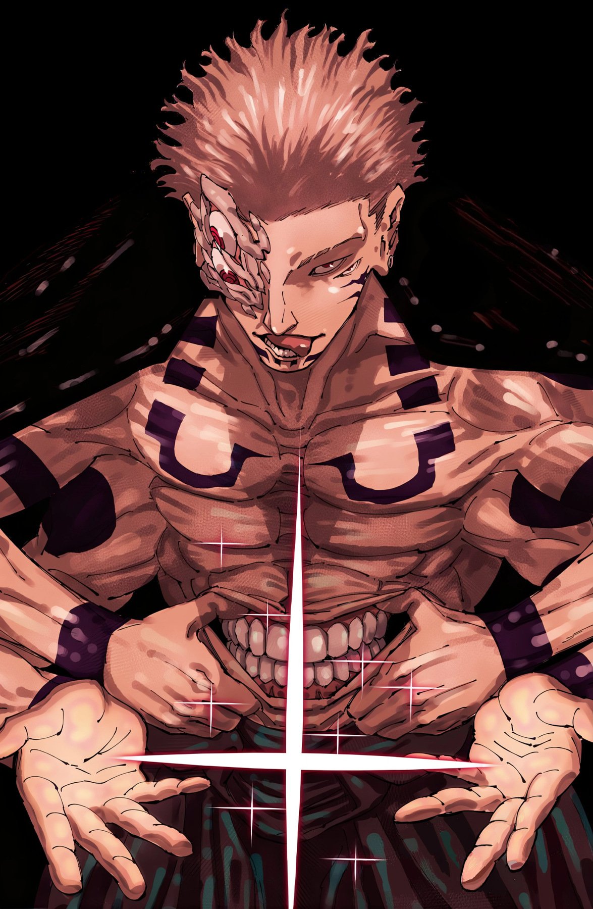 Ryomen Sukuna portrayed as a composed cursed king in a roleplay scene